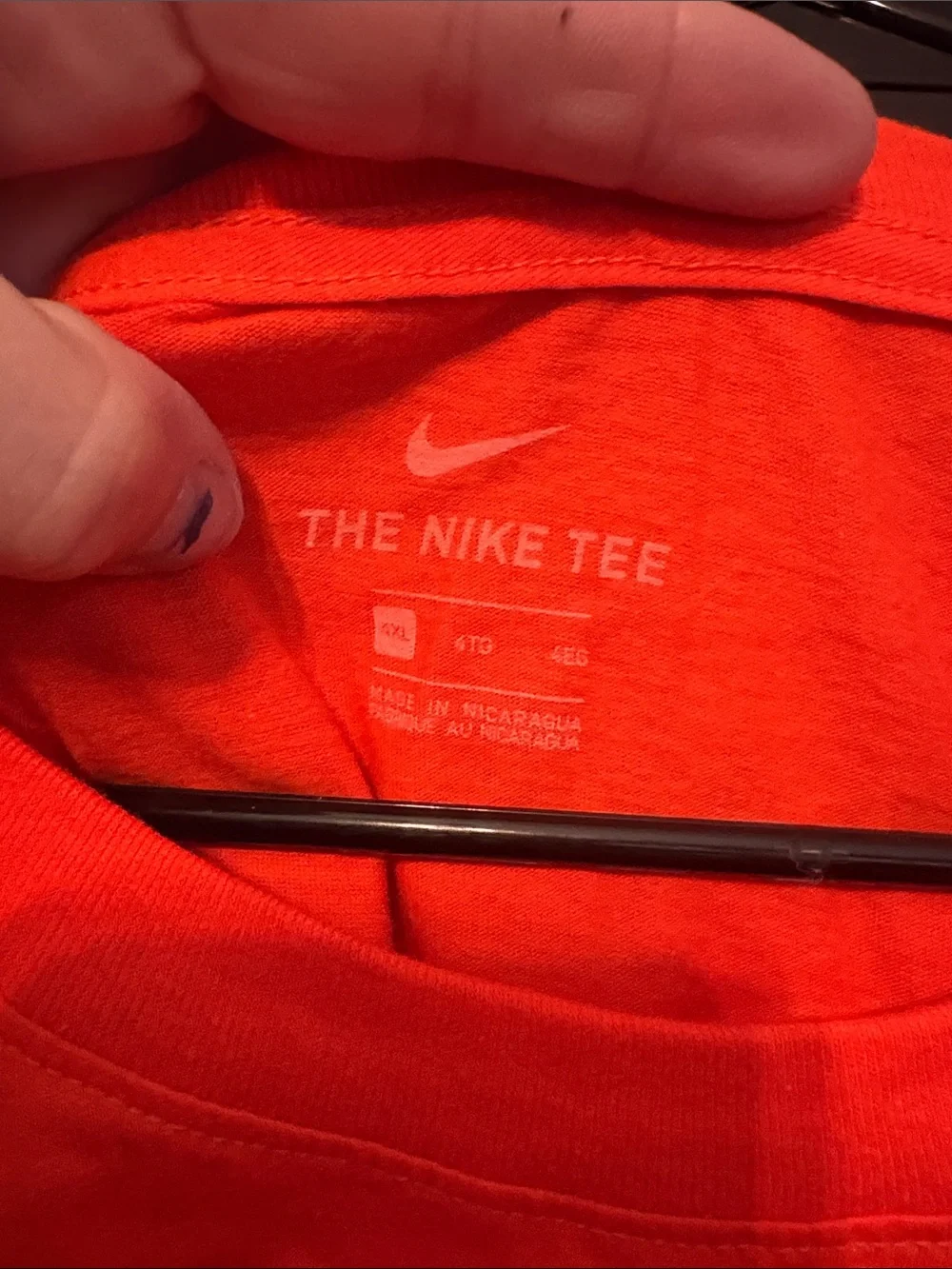 Nike Men's Orange Short Sleeve Crew Tee